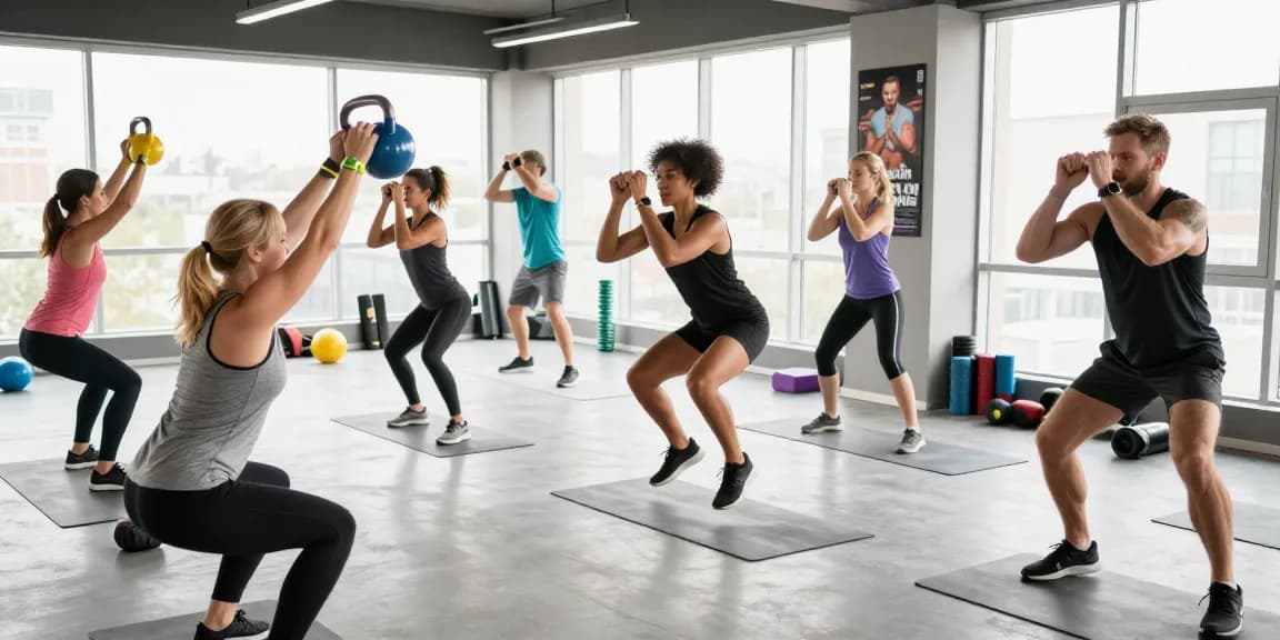 Esteroidesshop en vibrante gimnasio, personas activas en entrenamiento grupal mostrando energía y compromiso en salud.