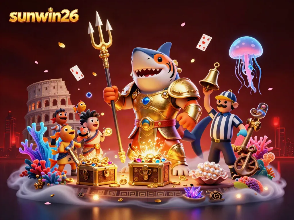 Engage with sunwin26 in a thrilling underwater casino of games, featuring exciting elements and characters.