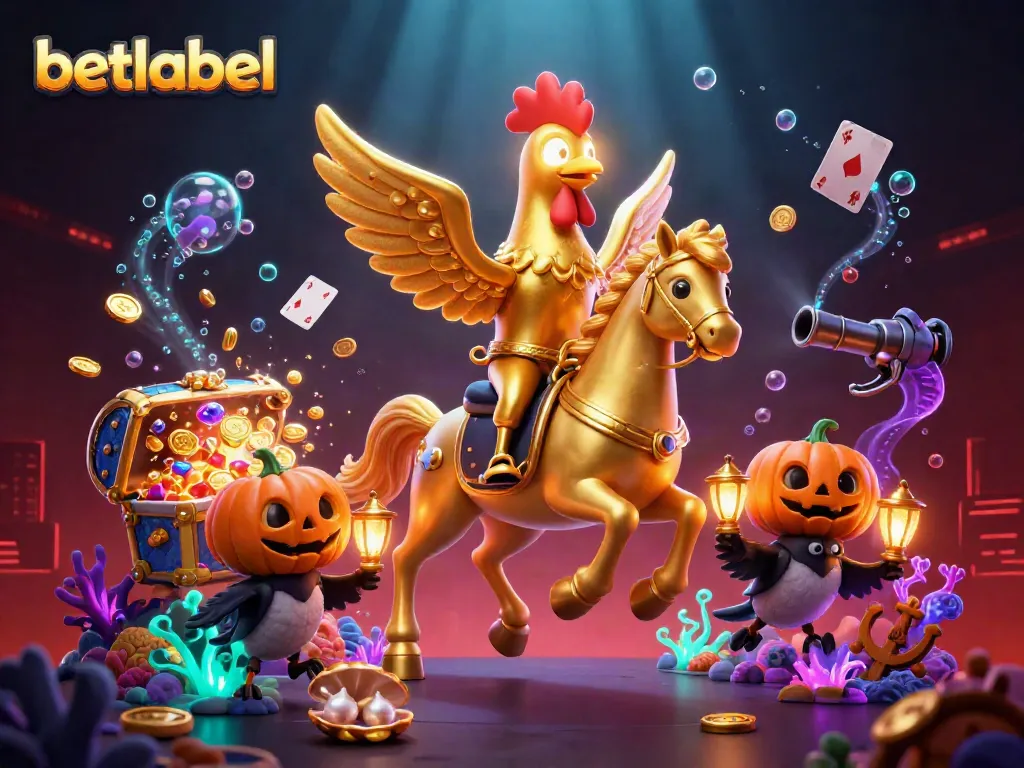 Experience thrilling gameplay with betlabel in a vibrant casino scene featuring gold coins and lively characters.