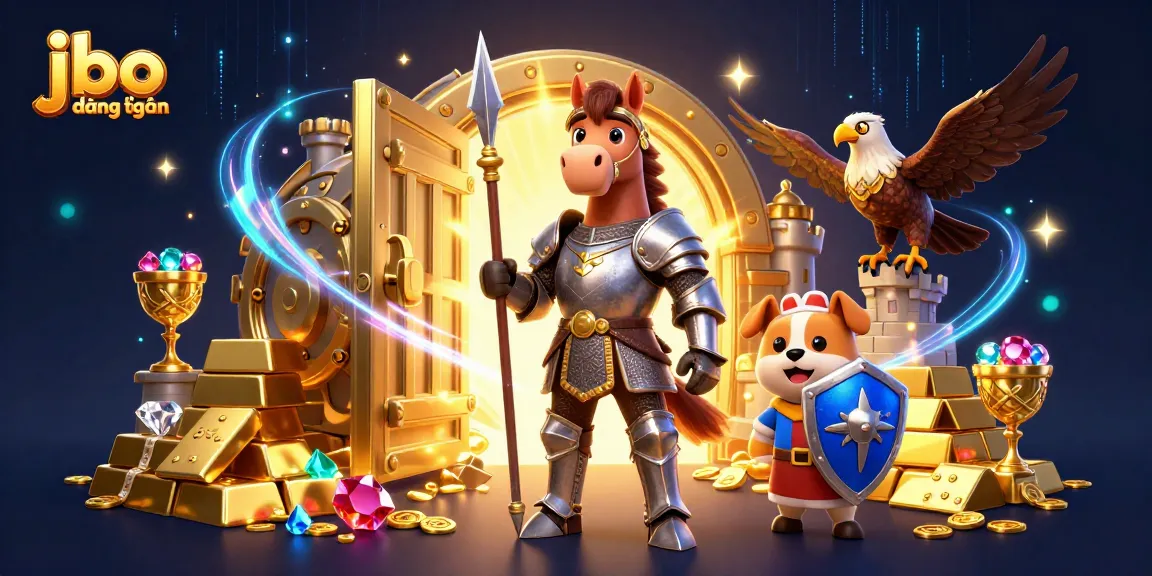 Engage with thrilling opportunities at jbo đăng nhập with a vibrant 3D casino scene featuring characters and treasures.