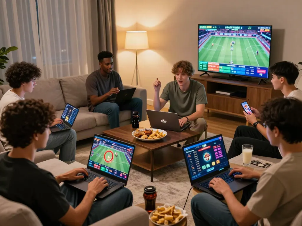Online gaming experience at https://nbet.group/ where players engage in card games and sports betting in a cozy atmosphere.