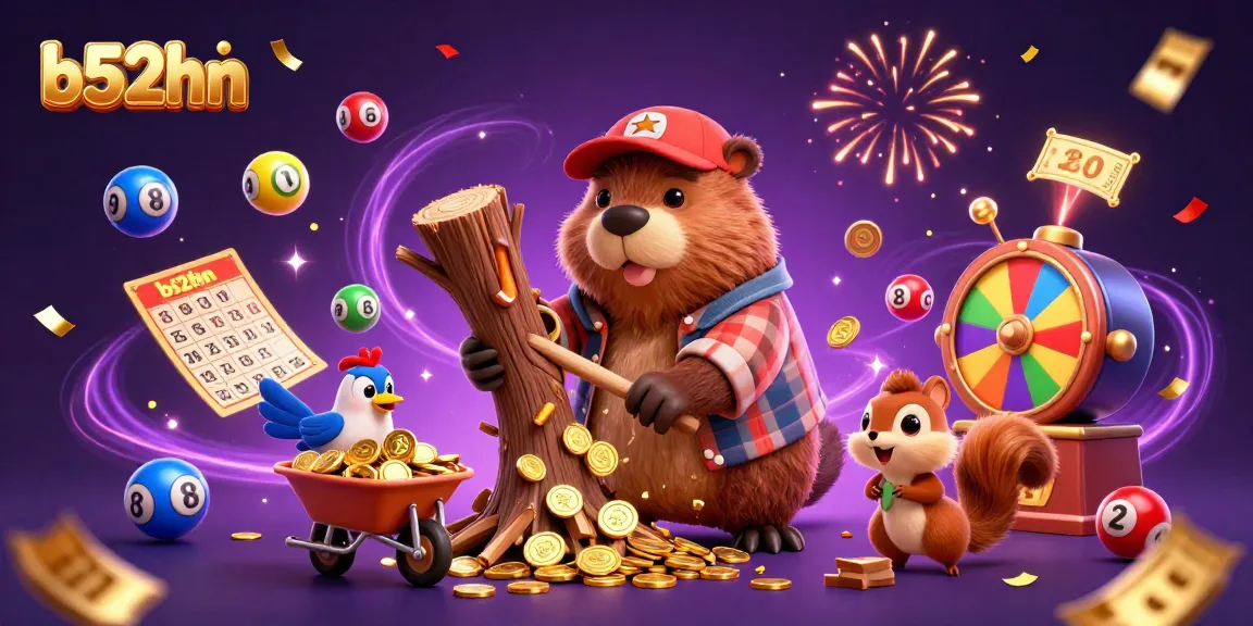 Experience big wins at b52hn with a lively 3D casino scene celebrating gaming success.