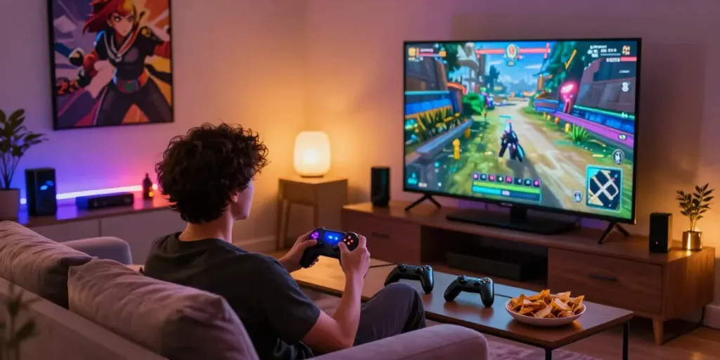 Ambiente de juego en línea con phuwerte-inwersowia.com, persona disfrutando en casa.