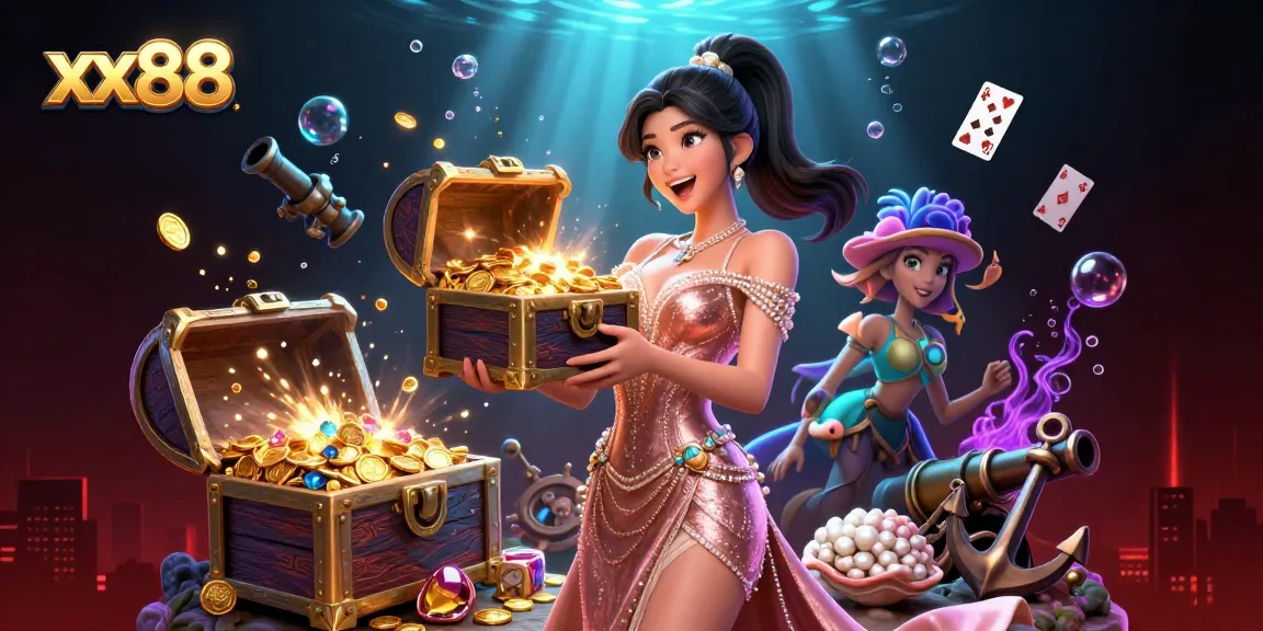 Experience the thrill of winning at xx88’s casino with treasures, games, and excitement in vibrant visuals.