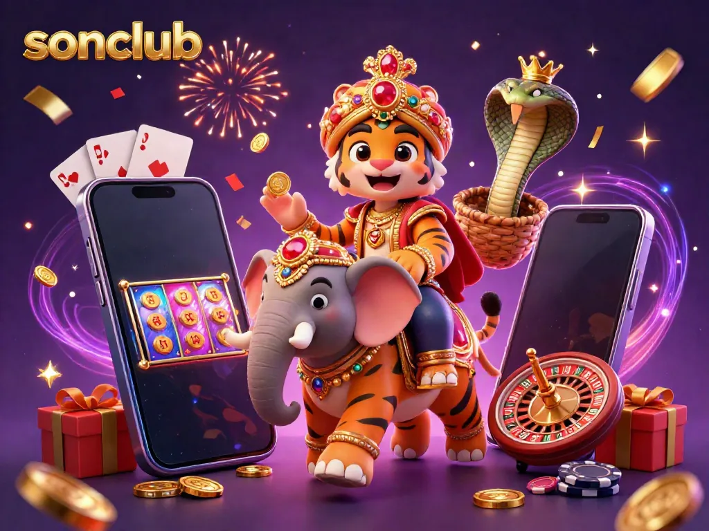 Experience the thrill of gaming at sonclub with vibrant slots and rich casino elements.
