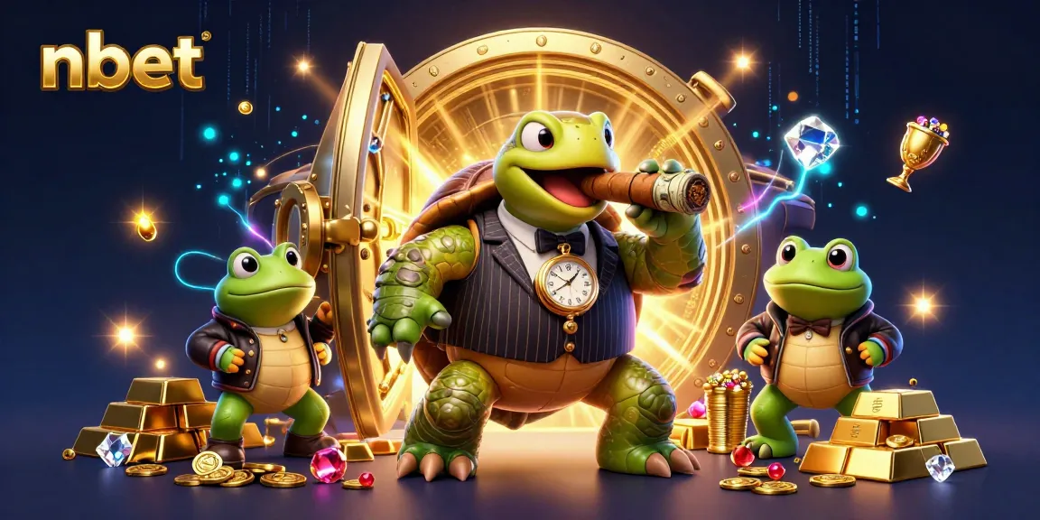 nbet showcases an engaging 3D casino scene featuring a snapping turtle and bullfrog enforcers.