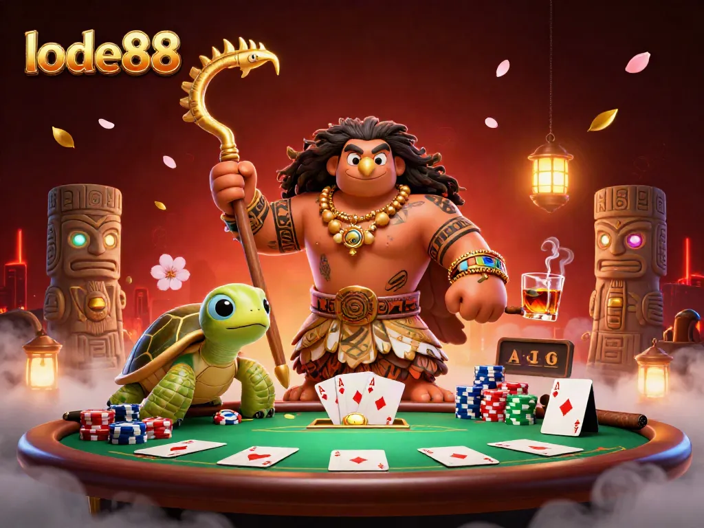 Experience gaming excitement with lode88's spectacular casino scene featuring vibrant characters and rich gameplay.