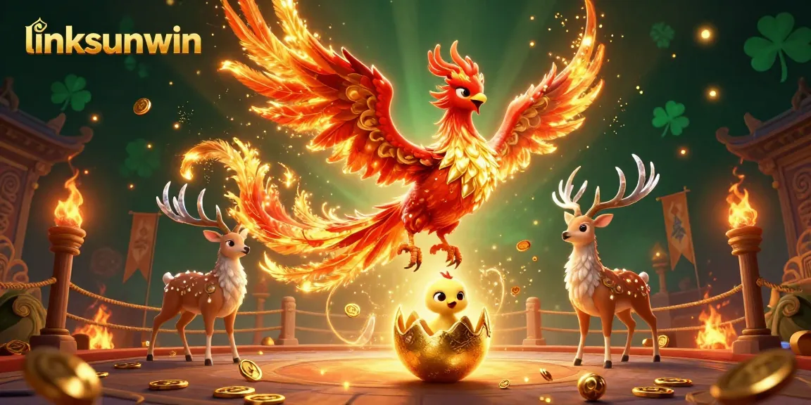 Experience the thrill at linksunwin with a vivid 3D illustration of dynamic casino elements.