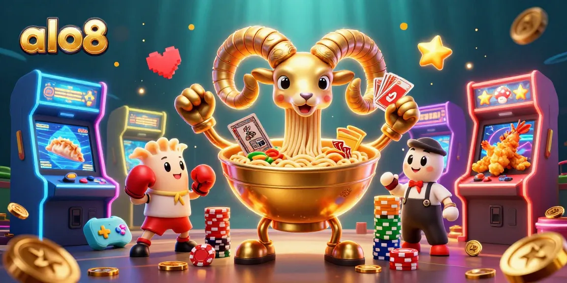 Bet big and win at alo8, featuring 3D characters celebrating casino fun with vibrant elements.