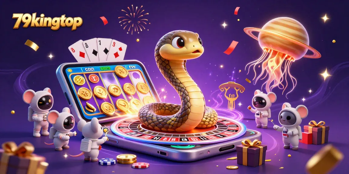 Experience thrilling bets with the 79kingtop cosmic casino scene featuring vibrant game elements.