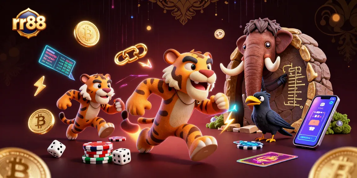 Experience thrilling casino action at rr88 with vibrant characters and crypto-themed visuals